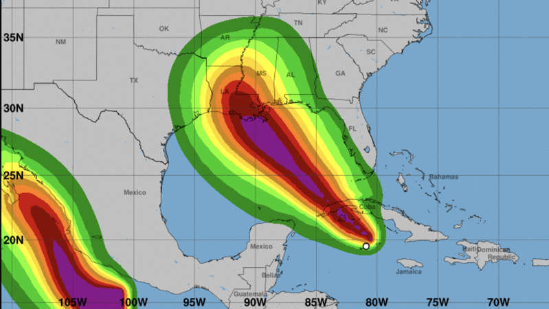 Ida se convierte en huracán y Nueva Orleans comienza las evacuaciones