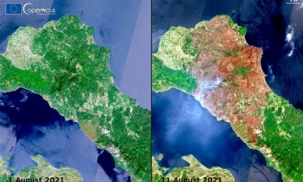 Las imágenes por satélite muestran el infierno que se ha desatado en Grecia