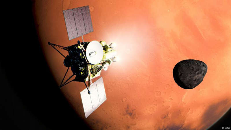 Japón planea traer a la Tierra muestras del suelo de una de las lunas de Marte en 2029