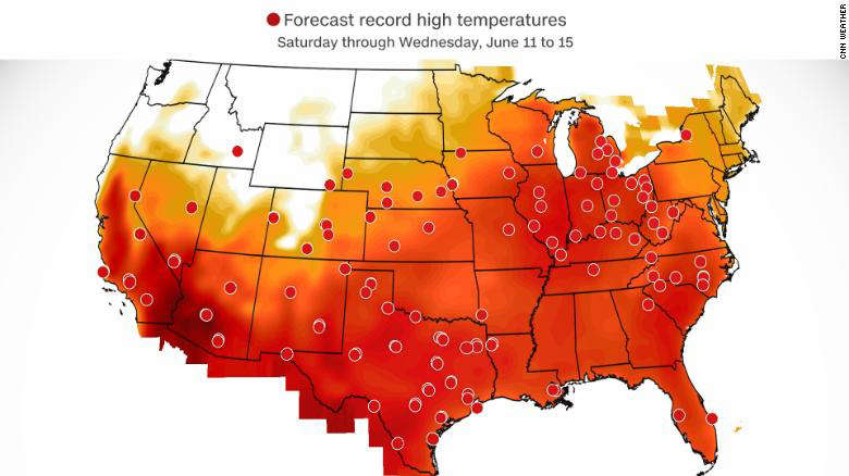 Más de 60 millones de personas en todo el suroeste de Estados Unidos están bajo alertas de calor