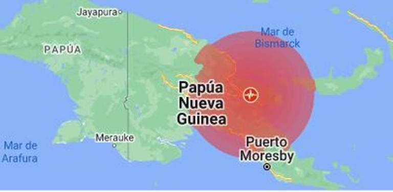 Un terremoto de magnitud 7.6 sacude Papúa Nueva Guinea