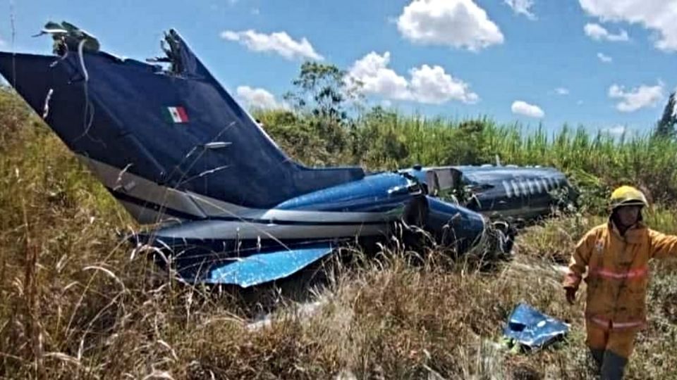 Se estrella Jet privado con siete tripulantes en Xalapa, Veracruz
