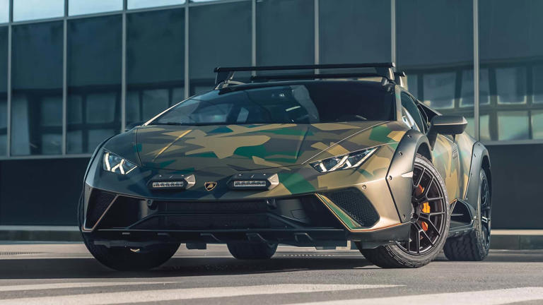 El Lamborghini Huracán All-Terrain parece aún más robusto con camuflaje